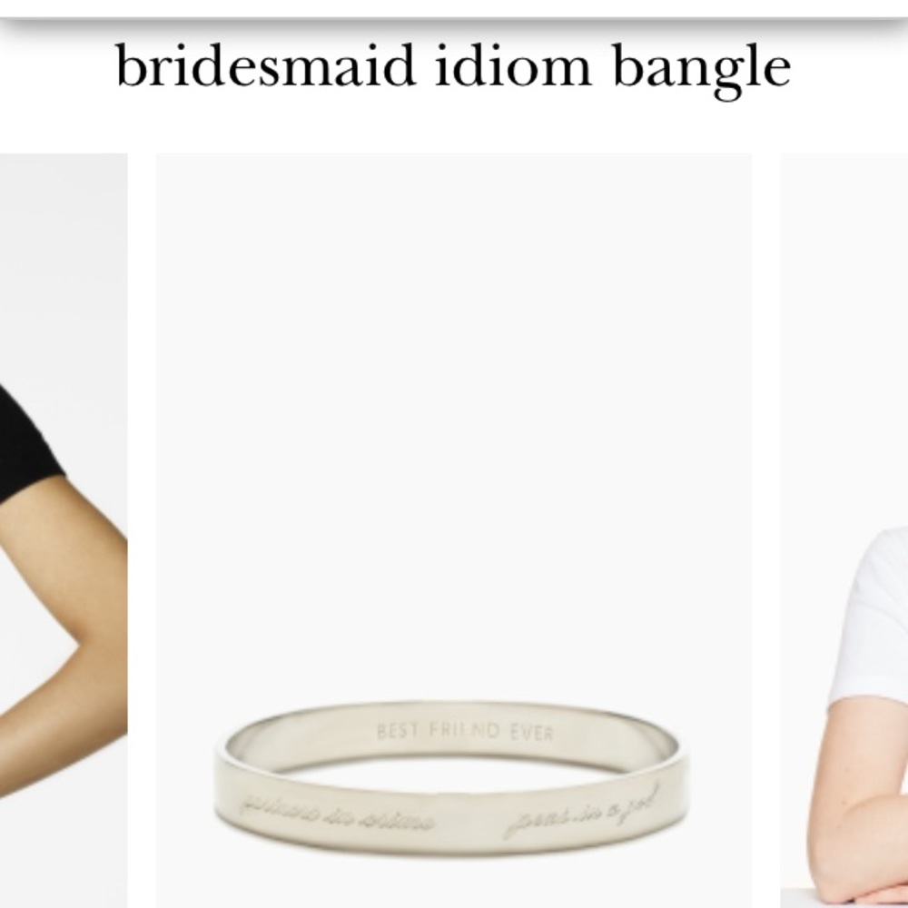 Kate Spade bridesmaid / best friend bracelet